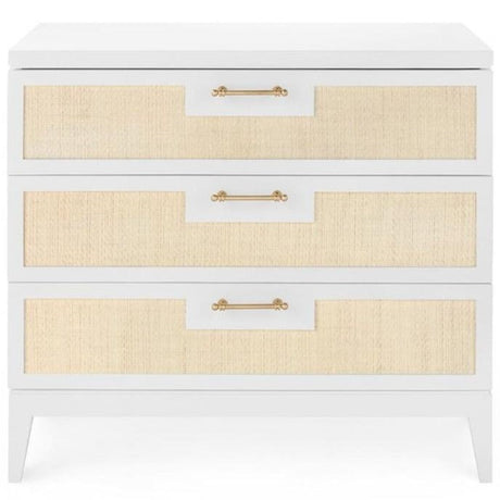 Villa & House Astor 3-Drawer Side Table - White PRODUCTION PAUSE Furniture villa-house-AST-130-09