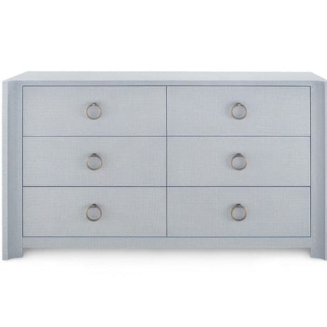 Villa & House Audrey Extra Large 6-Drawer Dresser - Gray Furniture