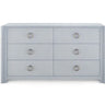 Villa & House Audrey Extra Large 6-Drawer Dresser - Gray Furniture