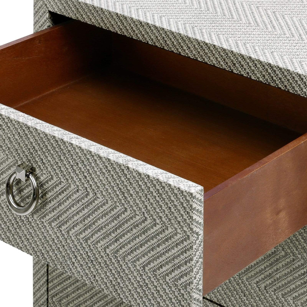 Villa & House Brittany 3-Drawer Side Table - Gray Tweed Furniture