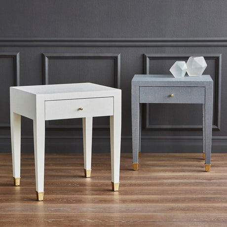 Villa & House Claudette 1-Drawer Side Table - Grey Furniture villa-house-CLU-110-5126