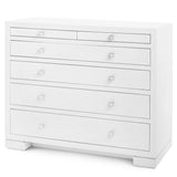 Villa & House Frances 6-Drawer Dresser - White Furniture villa-house-FRA-225-59-Silver