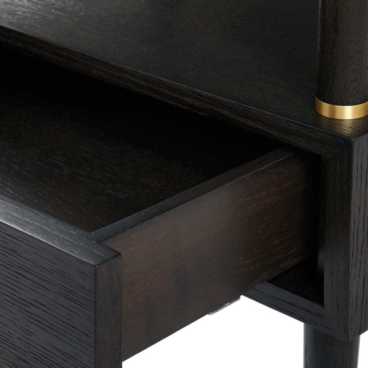 Villa & House Gabriel 1-Drawer Side Table - Bleached Cerused Oak Furniture