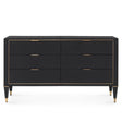 Villa & House Hunter Extra 6 Drawer Dresser - Black Furniture villa-house-hnt-250-401