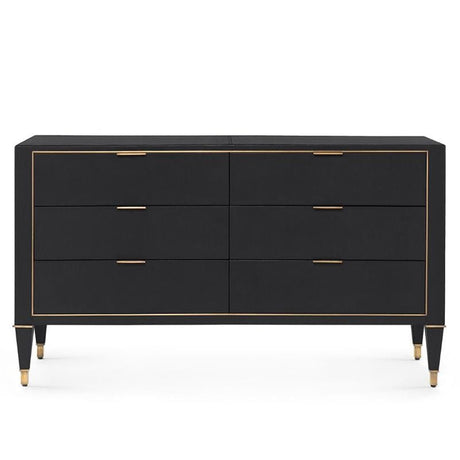 Villa & House Hunter Extra 6 Drawer Dresser - Black Furniture villa-house-hnt-250-401