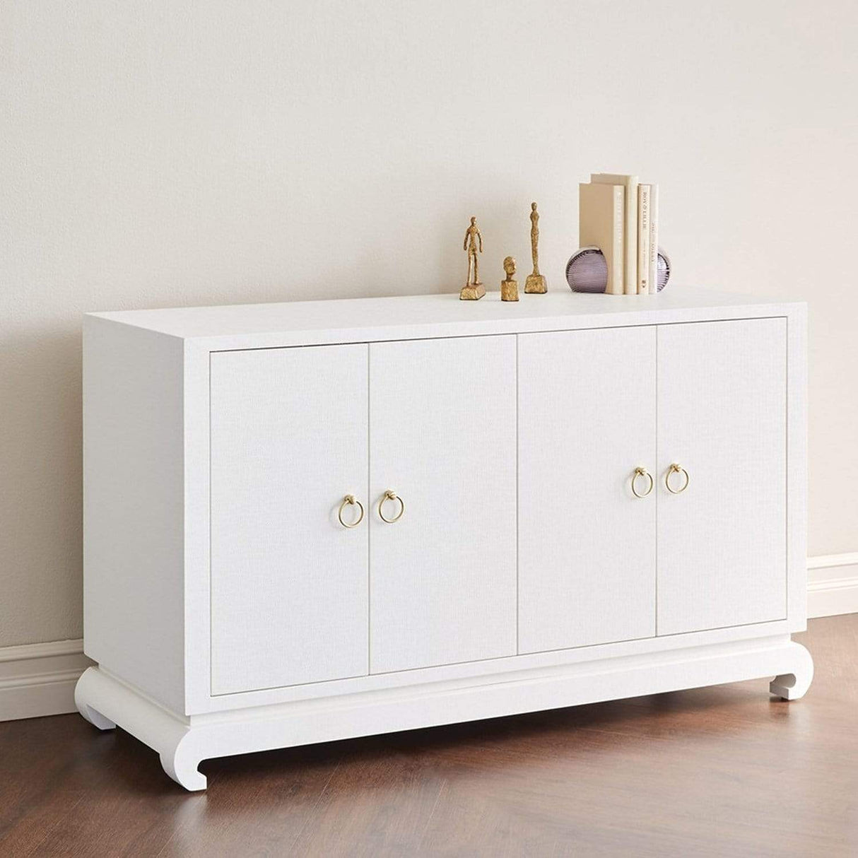 Villa & House Meredith 4-Door Cabinet - White Furniture villa-house-MRD-450-59-Gold