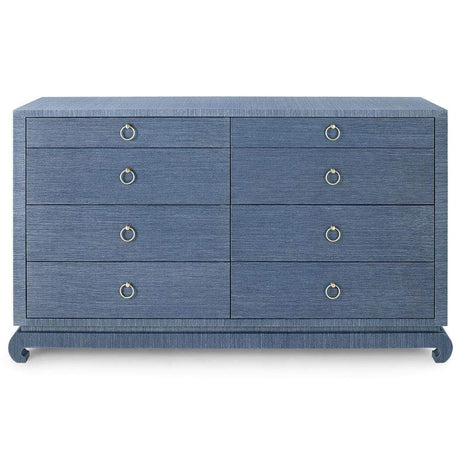 Villa & House Ming Extra Large 8 Drawer Dresser - Navy Blue Furniture