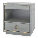 Villa & House Parker 2-Drawer Side Table - Silver Furniture villa-house-PAK-120-6208-PULL-KLY-804