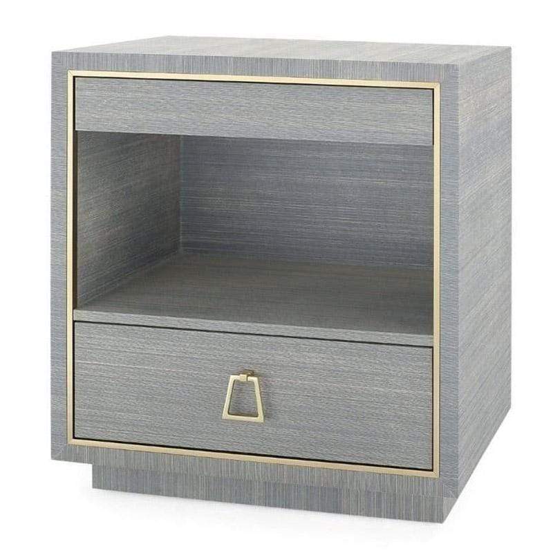 Villa & House Parker 2-Drawer Side Table - Silver Furniture villa-house-PAK-120-6208-PULL-KLY-88