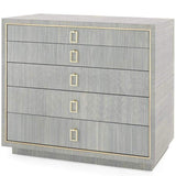 Villa & House Parker Large 5-Drawer Dresser - Silver Furniture
