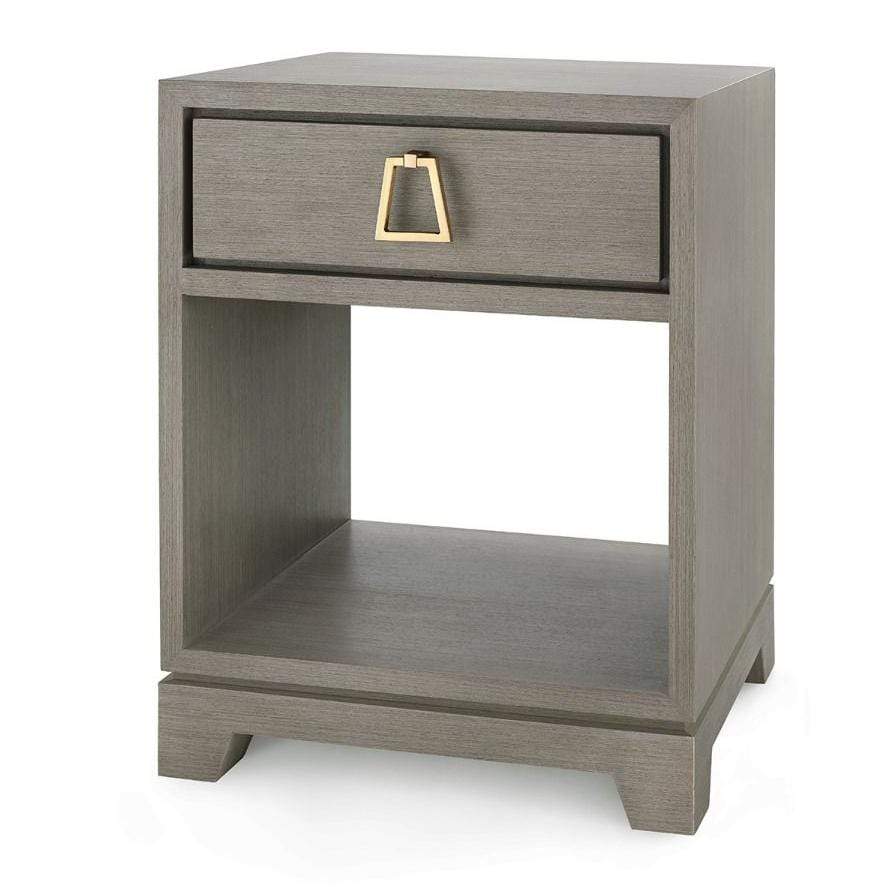 Villa & House Stanford 1-Drawer Side Table - Taupe Gray Furniture