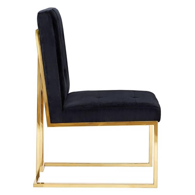 Candelabra Home Akiko Black Velvet Chair - Set of 2 Furniture TOV-D2052 00806810352410