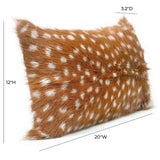 Candelabra Home Amber 20" Genuine Goatskin Lumbar Pillow Pillow & Decor TOV-C68533