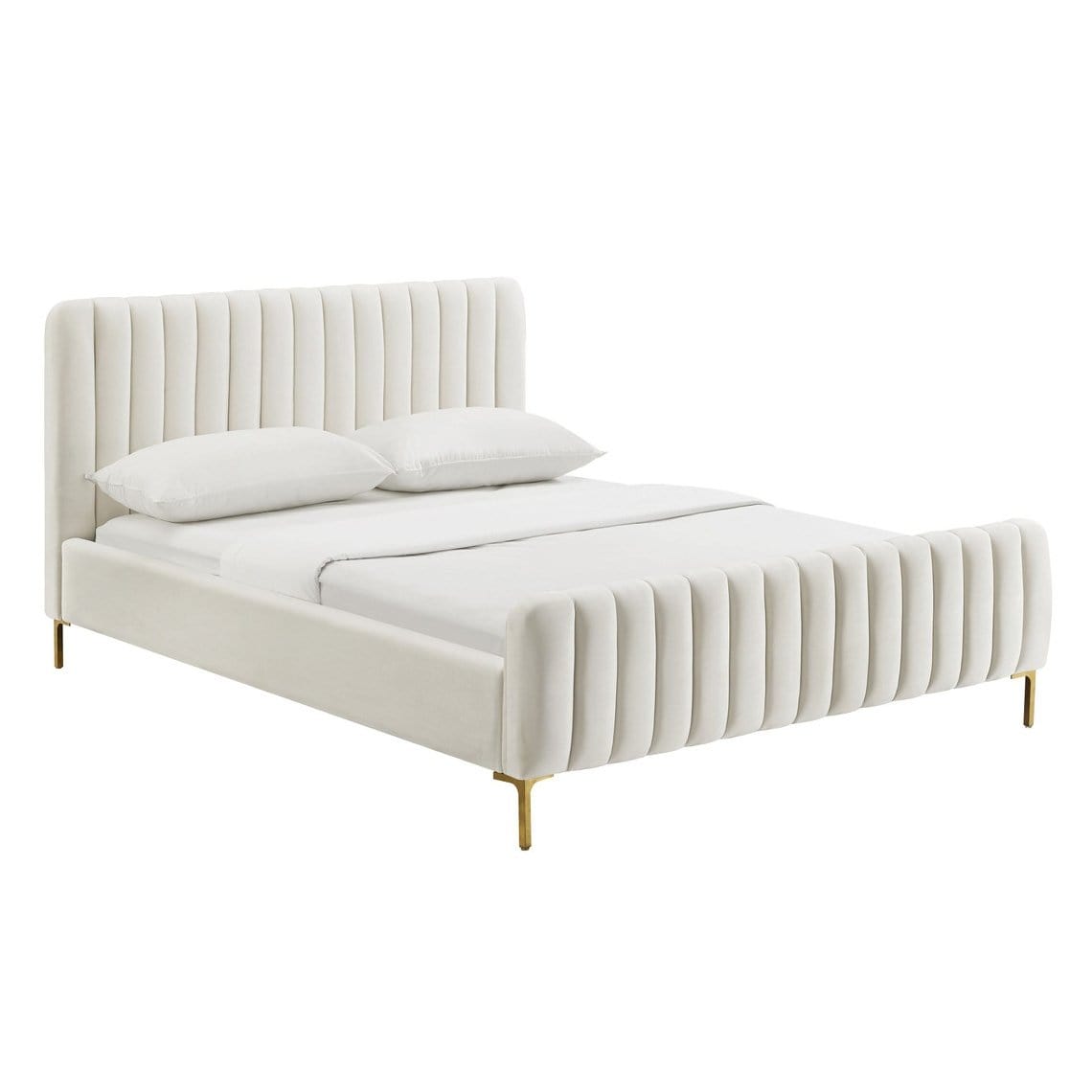 Candelabra Home Angela Bed - Cream Furniture TOV-B6377