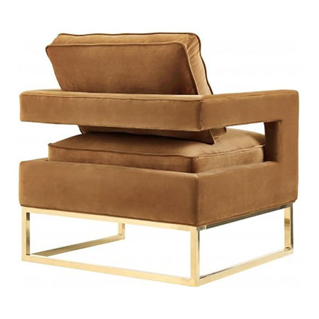 Candelabra Home Avery Velvet Chair - Cognac Furniture TOV-A128 00641676979315