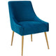 Candelabra Home Beatrix Pleated Velvet Side Chair Furniture TOV-D6395