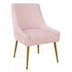 Candelabra Home Beatrix Pleated Velvet Side Chair Furniture TOV-D6396