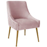 Candelabra Home Beatrix Pleated Velvet Side Chair Furniture TOV-D68313