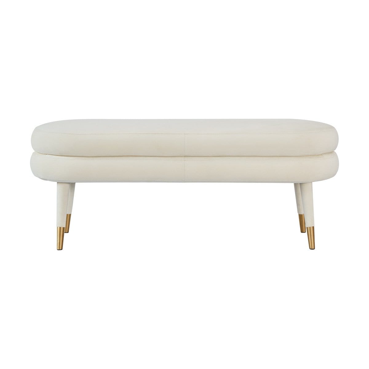 Candelabra Home Betty Velvet Bench - Cream Furniture TOV-OC68125