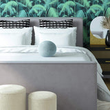 Candelabra Home Bobo Sea Blue Velvet Pillow Bedding and Bath
