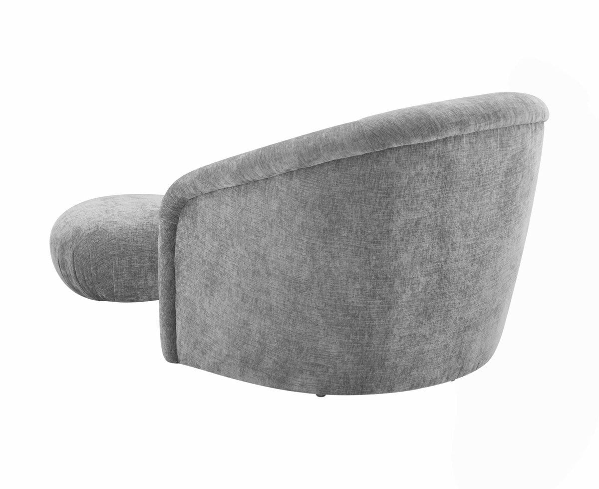 Candelabra Home Boboli Chenille Chair and Ottoman Set - Grey Furniture TOV-S6382 00793611829831