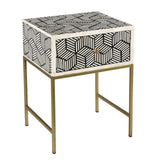 Candelabra Home Bone Inlay Side Table Furniture TOV-OC18234