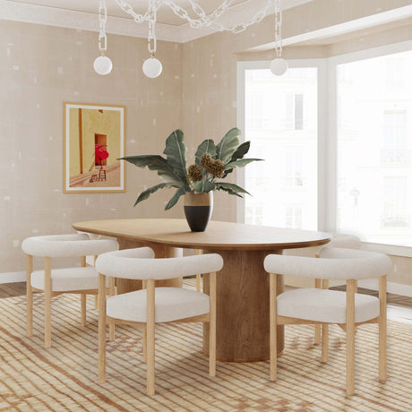 Candelabra Home Brandy Oval Dining Table Furniture TOV-D54218