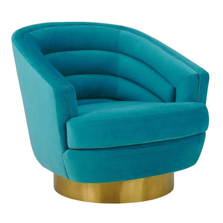Candelabra Home Canyon Velvet Swivel Chair Furniture TOV-S6404