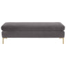 Candelabra Home Delilah Velvet Bench - Grey Furniture TOV-O6269 00806810358801