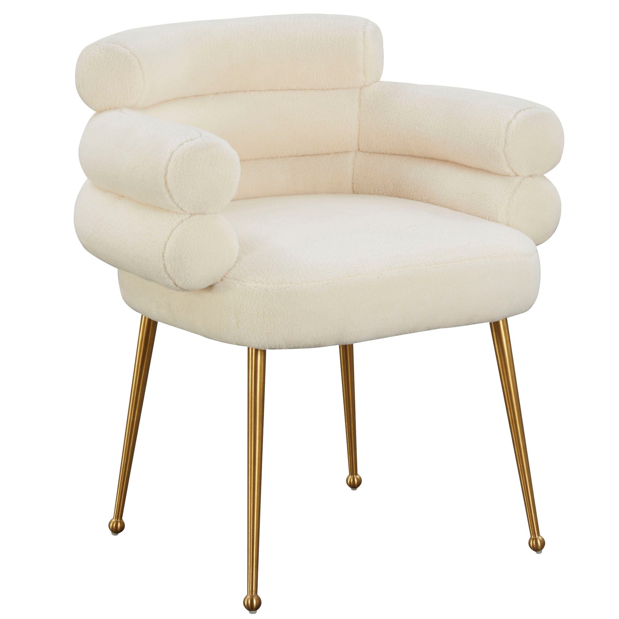 Candelabra Home Dente Faux Sheepskin Dining Chair by Inspire Me