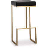 Candelabra Home Ferrara White Gold Steel Bar Stool - Set of 2 Furniture TOV-K3663 00806810353929