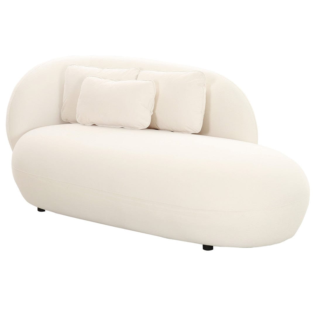 Candelabra Home Galet Velvet Chaise Furniture