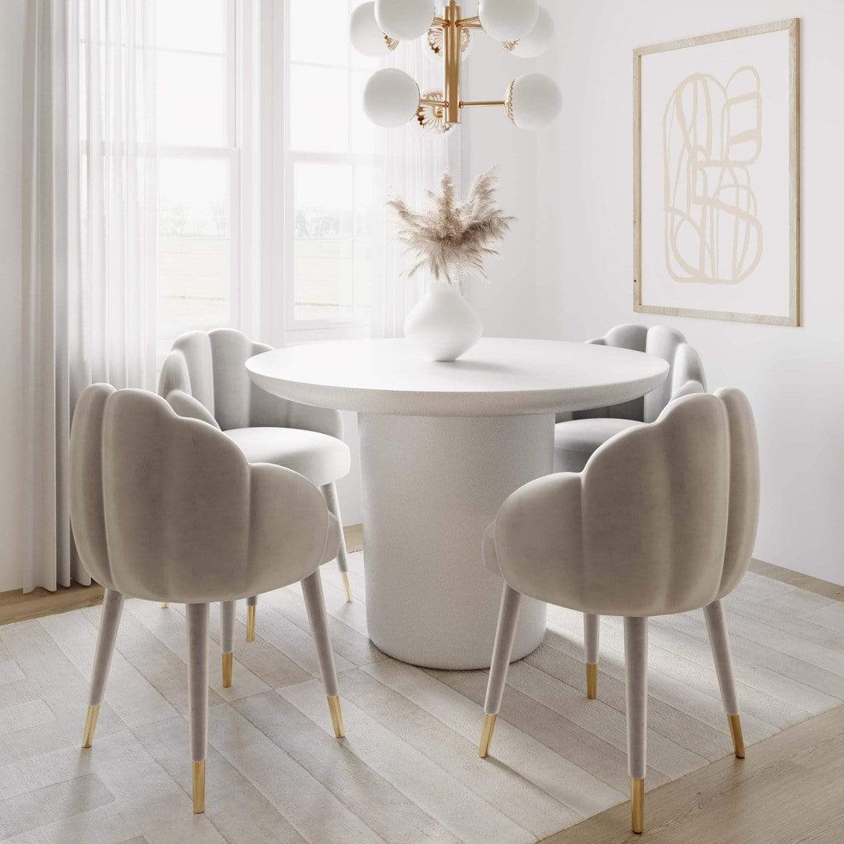 White velvet deals dining chairs