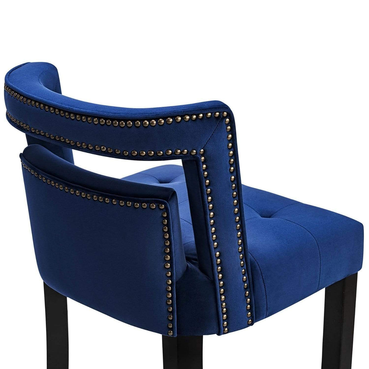 Candelabra Home Hart Velvet Bar and Counter Stool Meadow Blu