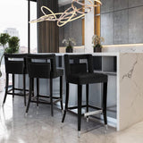 Candelabra Home Hart Velvet Bar and Counter Stool - Grey Furniture