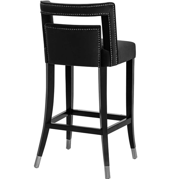 Candelabra Home Hart Velvet Bar and Counter Stool Meadow Blu