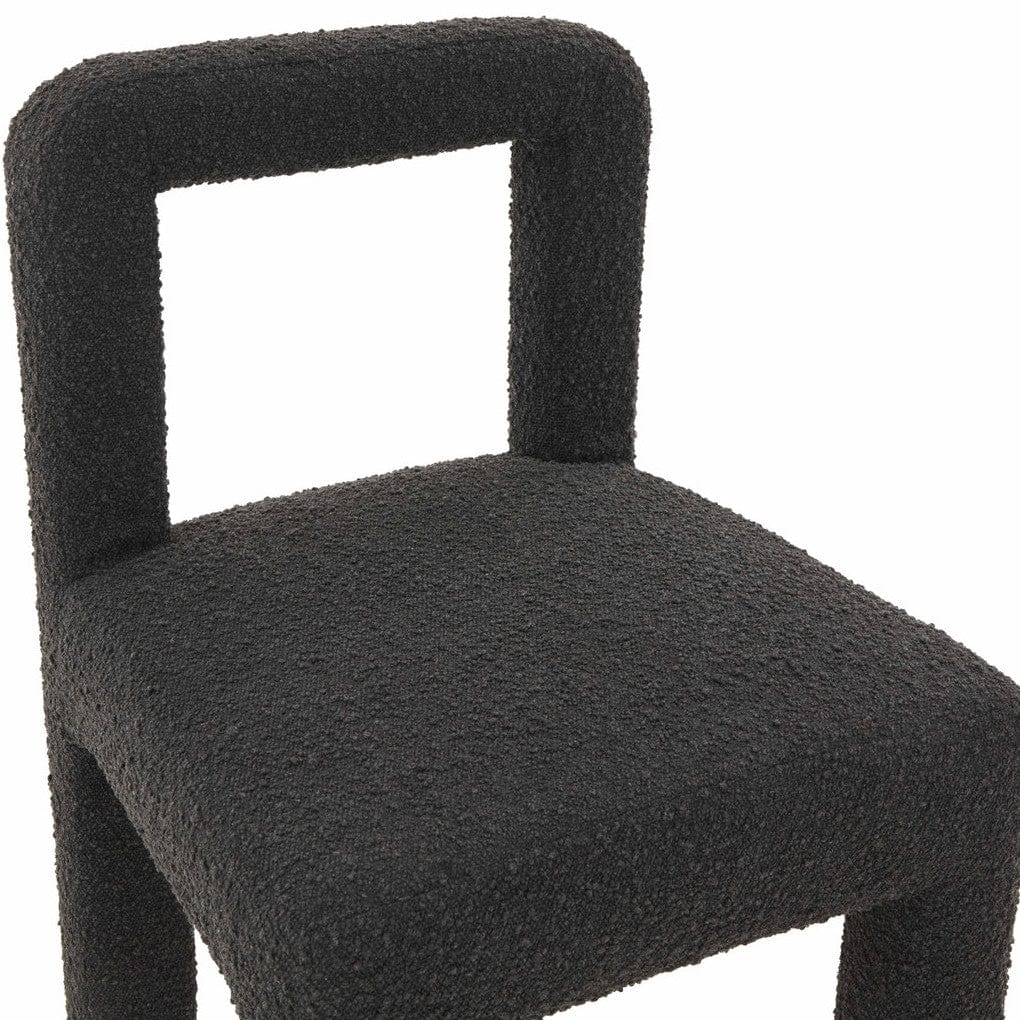 Candelabra Home Hazel Black Boucle Dining Chair Furniture TOV-D68474