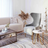 Candelabra Home Inspire Me! Home Decor Aya Marble Side Table Furniture TOV-OC18317