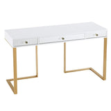 Candelabra Home Janie Lacquer Desk - White Furniture TOV-H5519