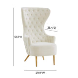 Candelabra Home Jezebel Velvet Wingback Chair by Inspire Me! Home Décor Furniture