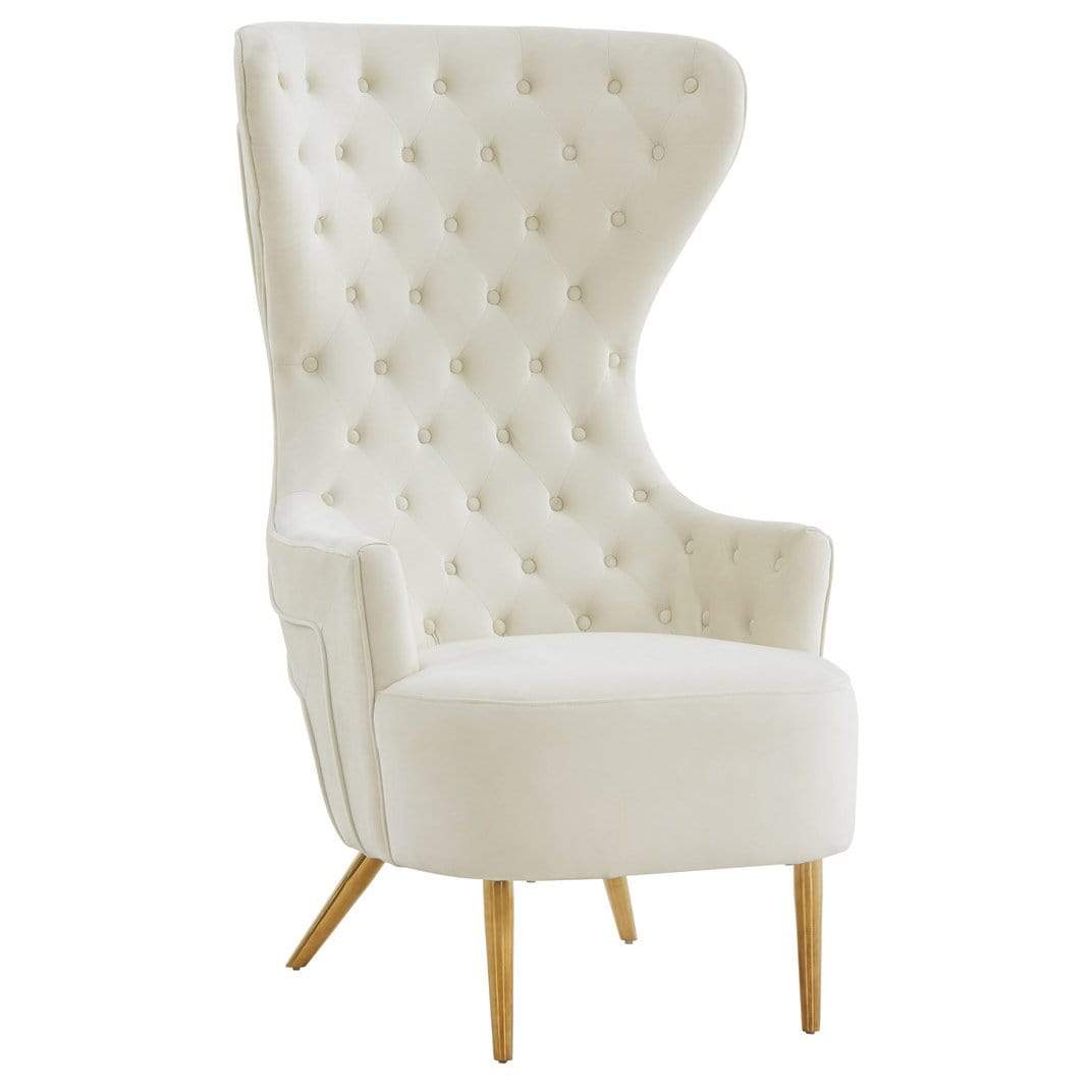 Candelabra Home Jezebel Velvet Wingback Chair by Inspire Me! Home Décor Furniture TOV-IHS68205