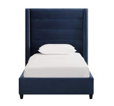 Candelabra Home Koah Velvet Bed - Navy Furniture