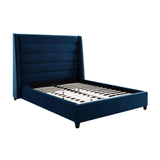 Candelabra Home Koah Velvet Bed - Navy Furniture