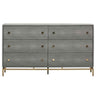 Candelabra Home Pesce Shagreen 6 Drawer Dresser Furniture TOV-B44147
