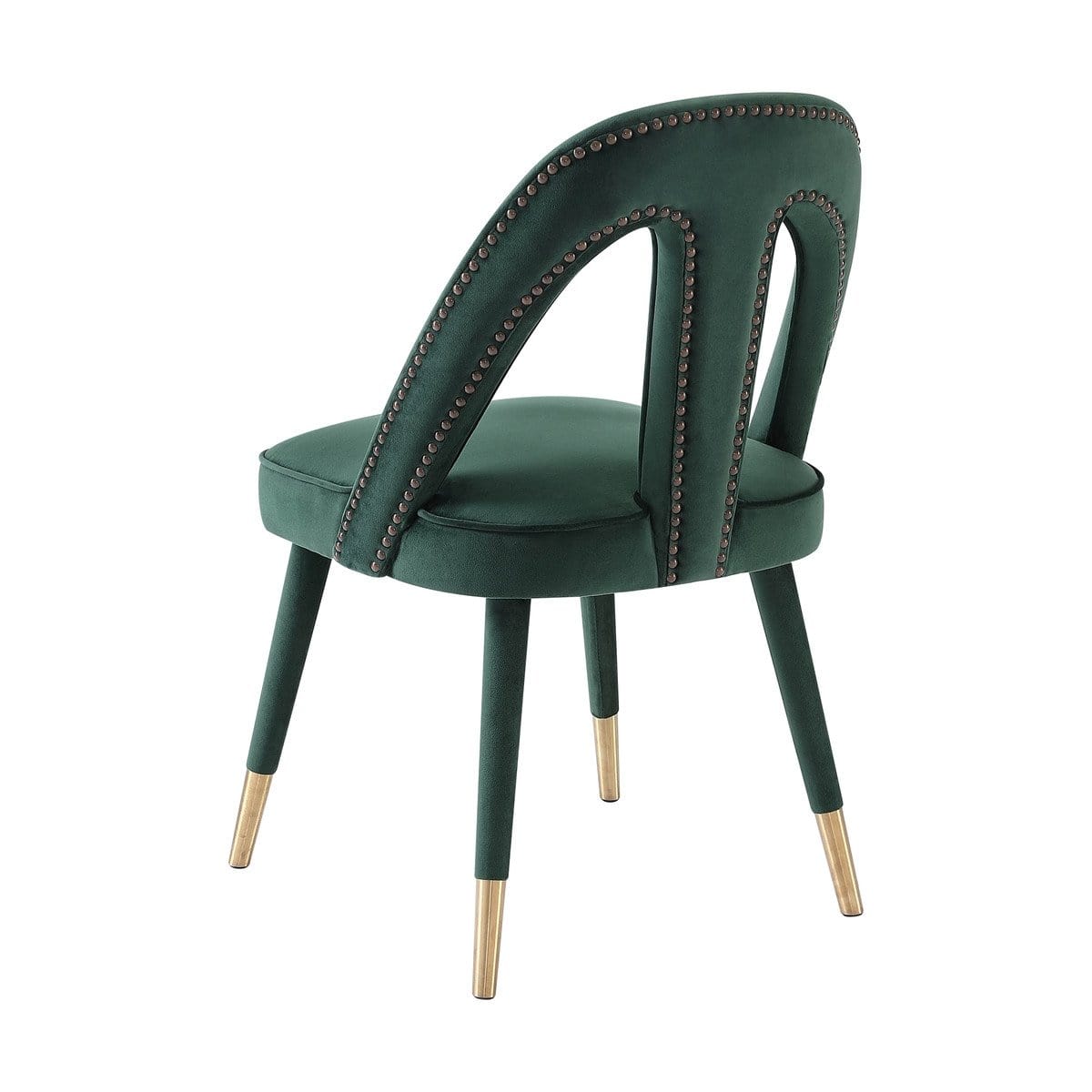 Candelabra Home Petra Velvet Side Chair - Forest Green Furniture TOV-D6364