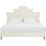 Candelabra Home Serenity Velvet Bed - Cream Furniture TOV-B105