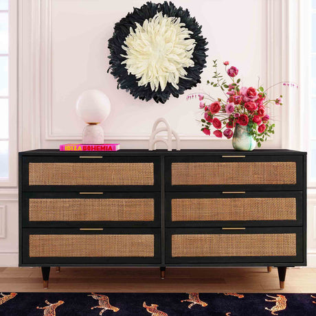 Candelabra Home Sierra Noir 6 Drawer Dresser Furniture