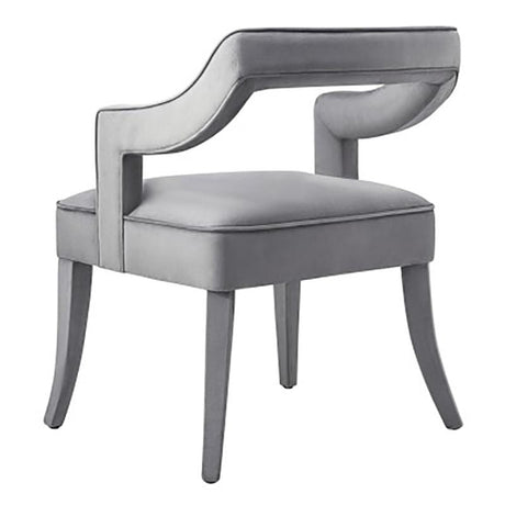 Candelabra Home Tiffany Velvet Chair - Grey Furniture TOV-A210 00806810354728