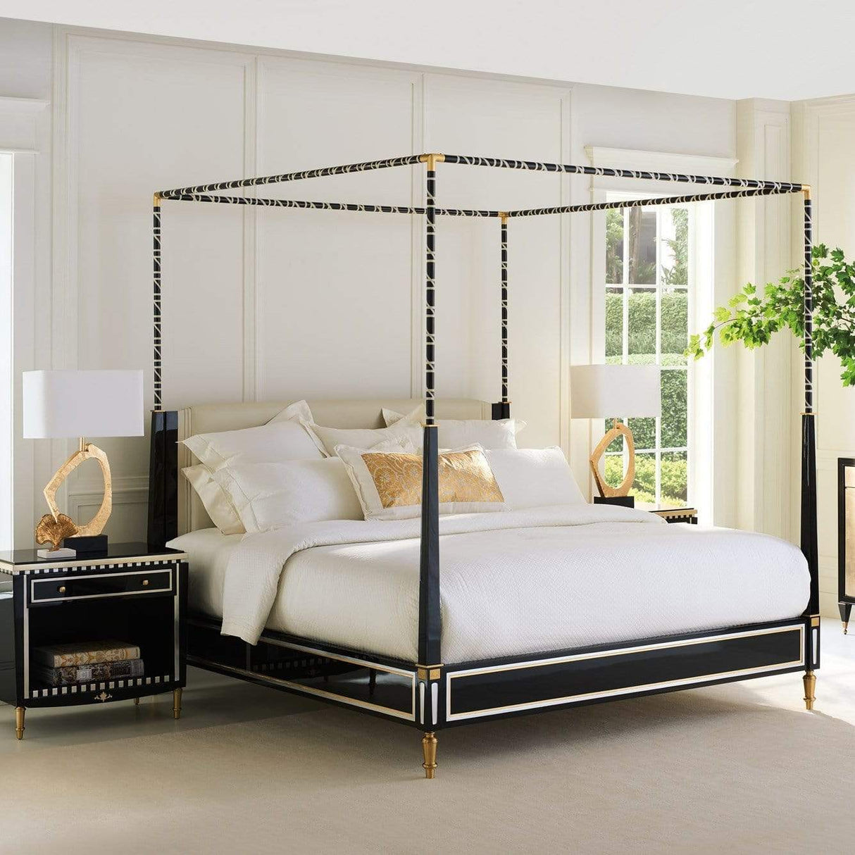 Caracole Couturier Canopy Bed - King Furniture caracole-SIG-419-122 006628960311