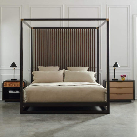 Caracole Pinstripe Bed Furniture